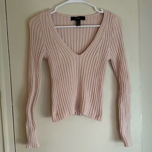 Pink Ribbed Sweater